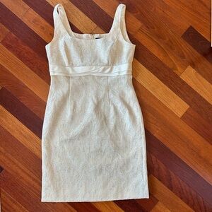 Ivory Floral Jacquard Dress - Tahari ASL, 8